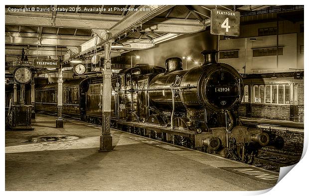 43924 at Keighley Station  Print by David Oxtaby  ARPS