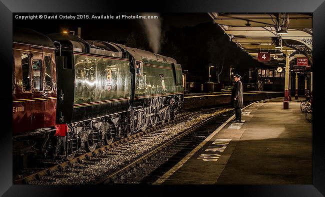  34092 'Wells' at Keighley Station Framed Print by David Oxtaby  ARPS