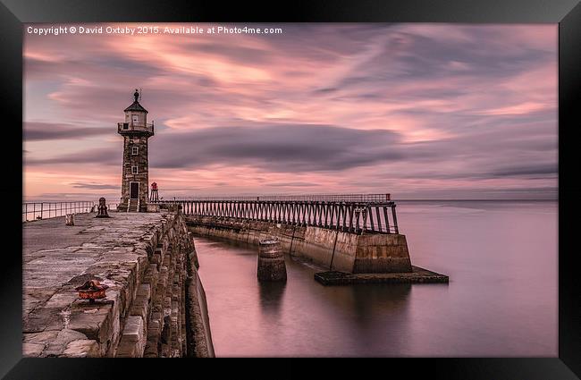  Whitby Harbour early evening Framed Print by David Oxtaby  ARPS