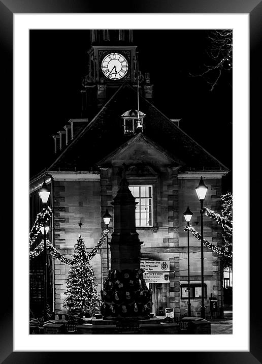 Brackley Festive Town Hall Framed Mounted Print by Jon Mills