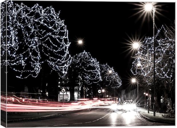 Brackley Christmas lights Canvas Print by Jon Mills