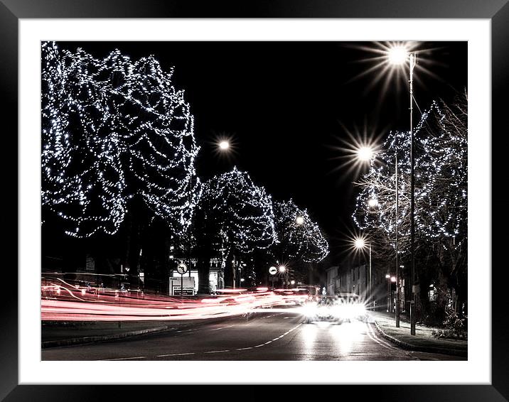 Brackley Christmas lights Framed Mounted Print by Jon Mills