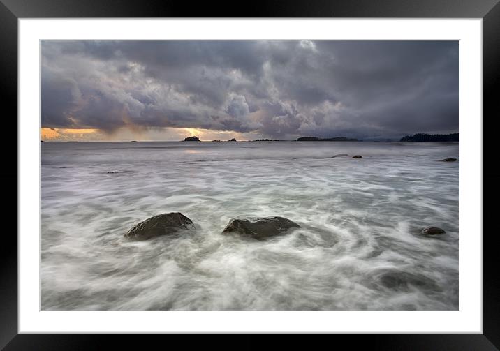 Stormy Framed Mounted Print by Mike Dawson
