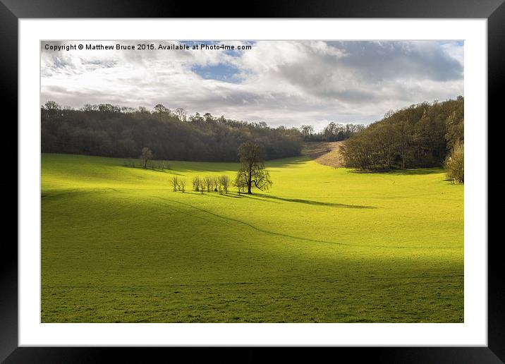 Rolling Surrey hills  Framed Mounted Print by Matthew Bruce