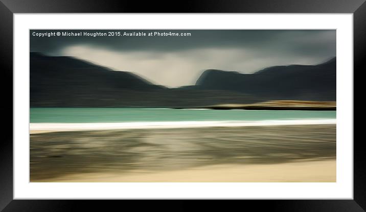  Luskentyre Beach and the Harris Hill Framed Mounted Print by Michael Houghton