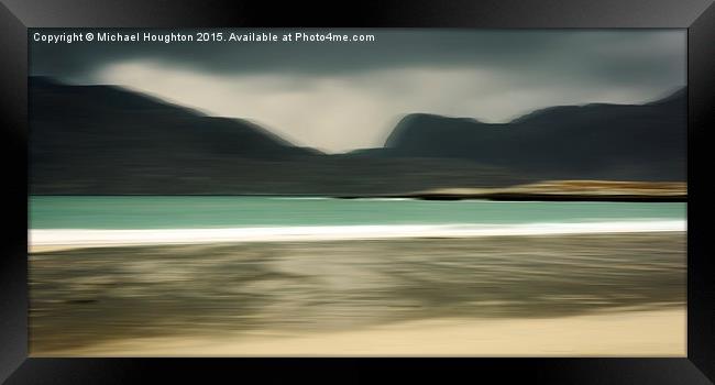  Luskentyre Beach and the Harris Hill Framed Print by Michael Houghton