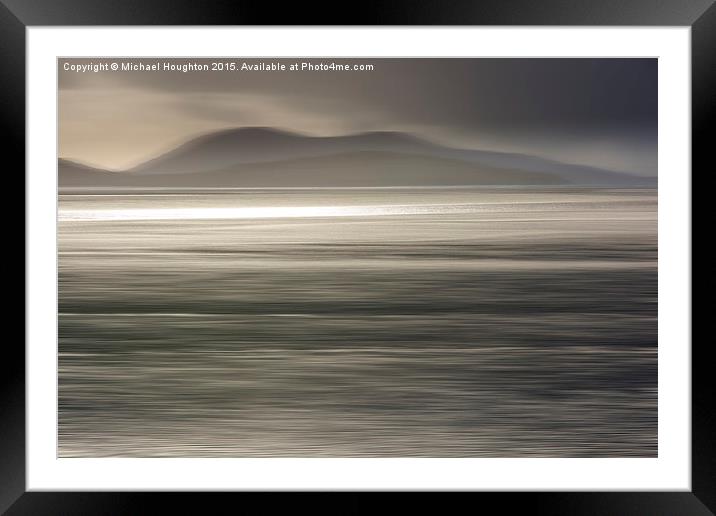  Taransay Bay sunlight Framed Mounted Print by Michael Houghton