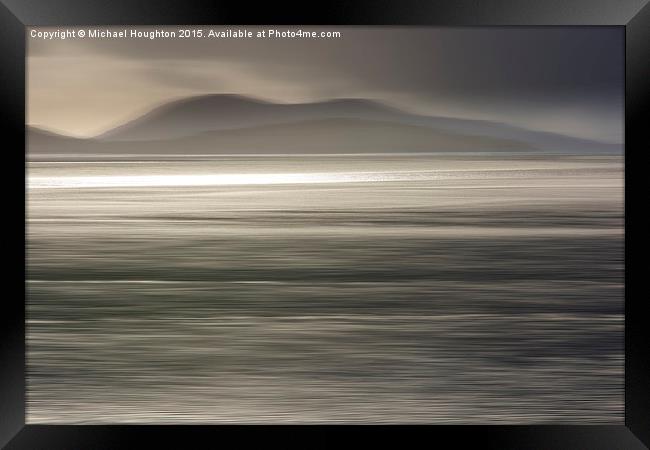  Taransay Bay sunlight Framed Print by Michael Houghton