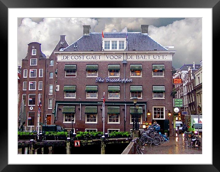 The Grasshopper Hotel -- November in Amsterdam Framed Mounted Print by Mark Sellers