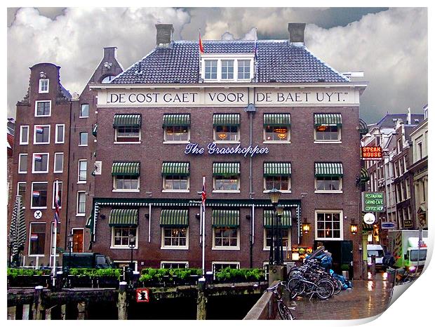 The Grasshopper Hotel -- November in Amsterdam Print by Mark Sellers