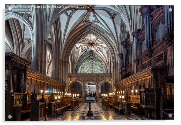  The Quire or Choir of Bristol Cathedral Acrylic by Carolyn Eaton