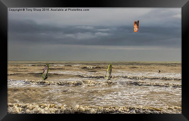  Wind Surfing Framed Print by Tony Sharp LRPS CPAGB
