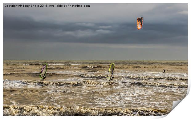  Wind Surfing Print by Tony Sharp LRPS CPAGB