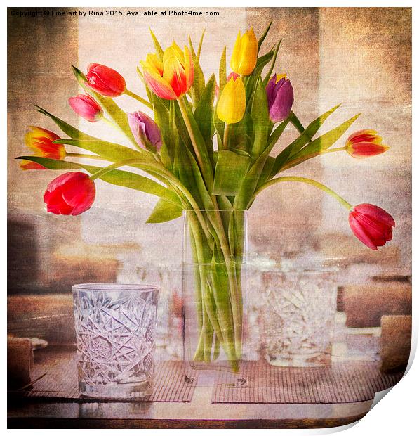 Tulips Print by Fine art by Rina