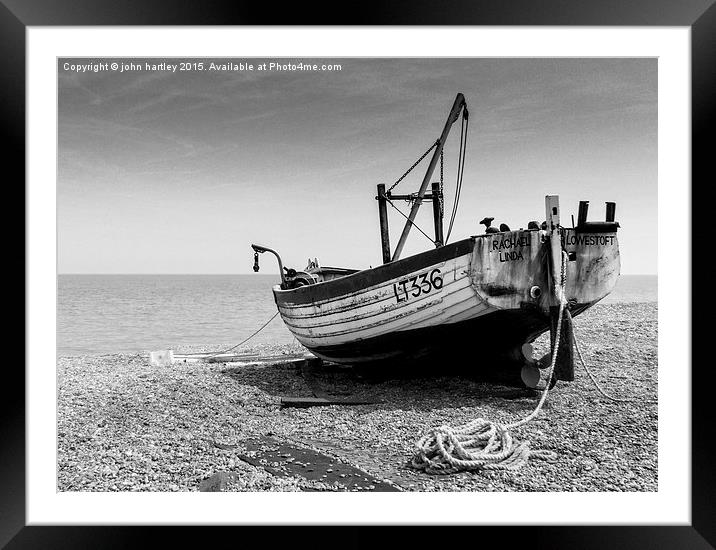  "Rachel Linda" Longshore fishing boat Aldeburgh i Framed Mounted Print by john hartley