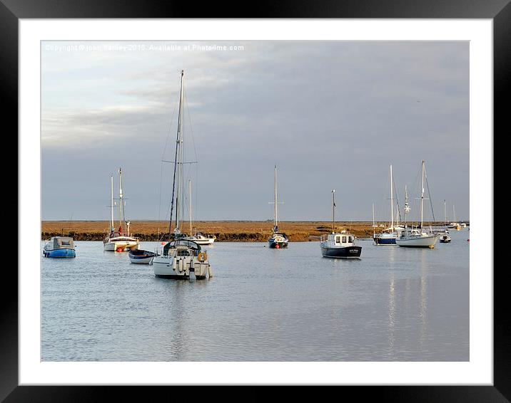 Evening approaches at Wells next the Sea Harbour N Framed Mounted Print by john hartley