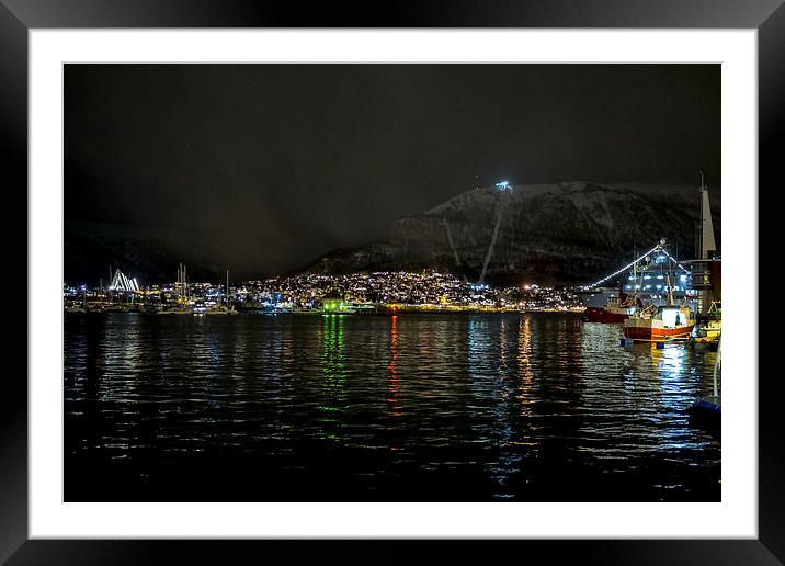 Tromso Harbour, Norway Framed Mounted Print by Mark Llewellyn