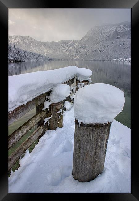 Lake Bohinj in winter, Slovenia Framed Print by Ian Middleton