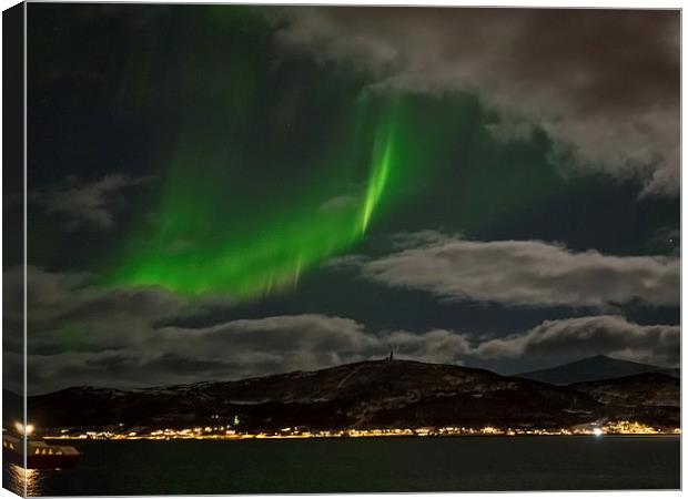 Northern Lights, Lofoten, Norway Canvas Print by Mark Llewellyn