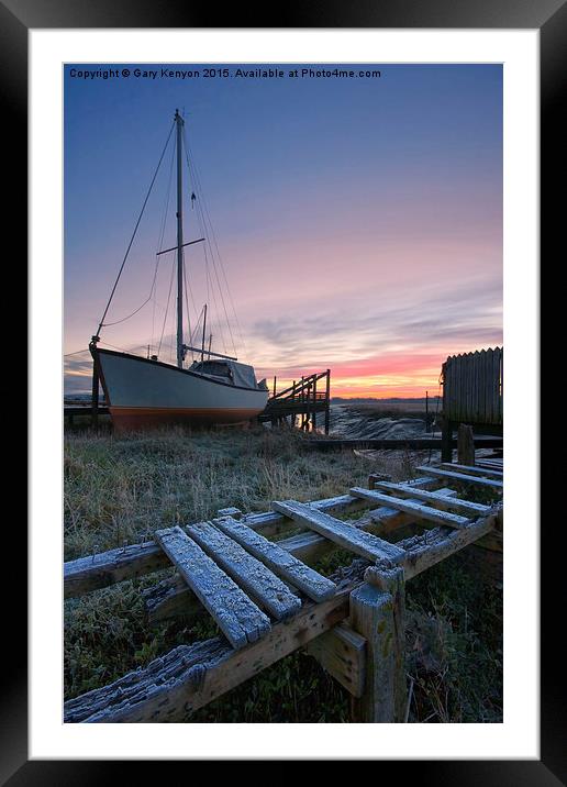 Sunrise at Skippool Creek Framed Mounted Print by Gary Kenyon