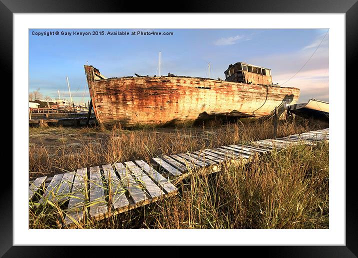 Golden Light on The Good Hope at Skippool Creek Framed Mounted Print by Gary Kenyon