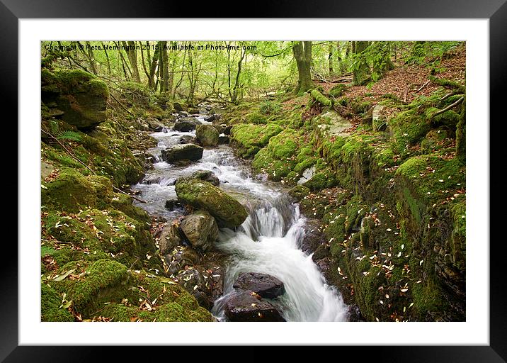  River Lyd on Dartmoor Framed Mounted Print by Pete Hemington