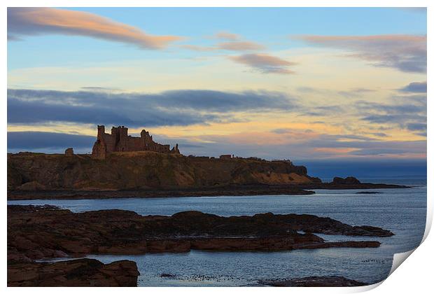  Tantallon castle on the east coast of Scotland. Print by Tommy Dickson
