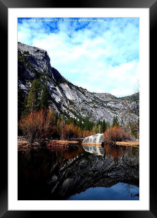  Mirror Lake, Yosemite National Park Framed Mounted Print by Liam Green