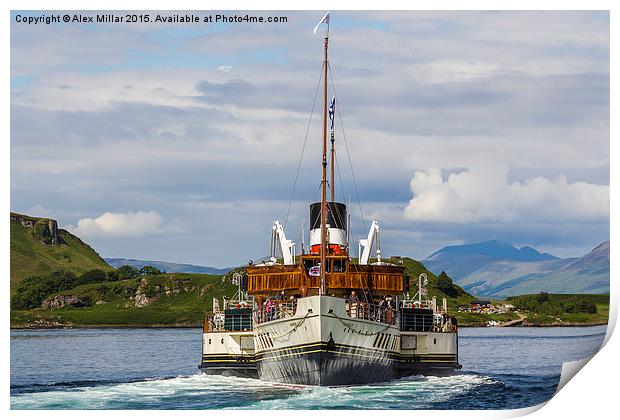  Paddle Steamer Reversing Print by Alex Millar