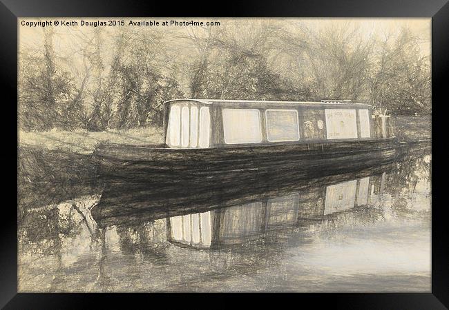 Narrow boat Framed Print by Keith Douglas
