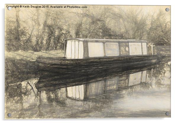  Narrow boat Acrylic by Keith Douglas