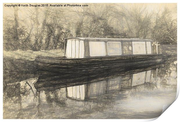  Narrow boat Print by Keith Douglas