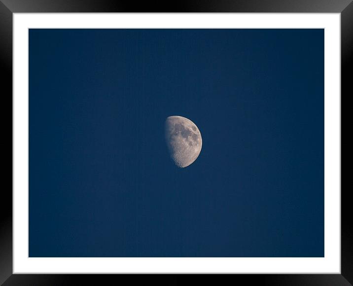 Moon Framed Mounted Print by Victor Burnside