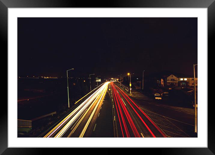  Light trail Framed Mounted Print by Ambir Tolang