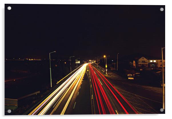  Light trail Acrylic by Ambir Tolang