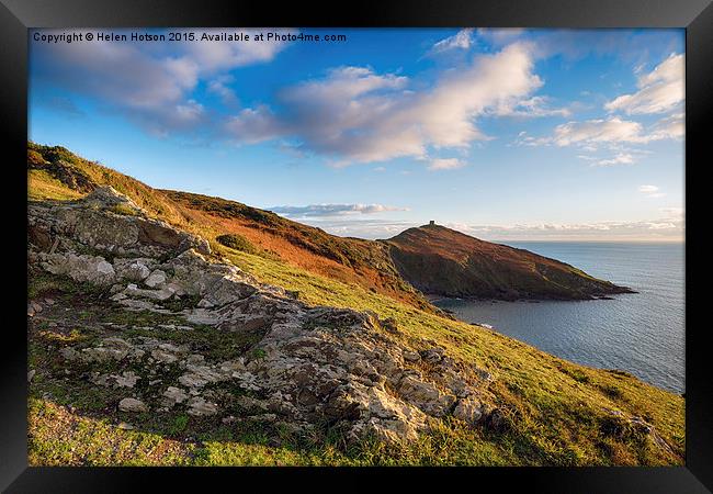 Rame Head on the Cornish Coast Framed Print by Helen Hotson