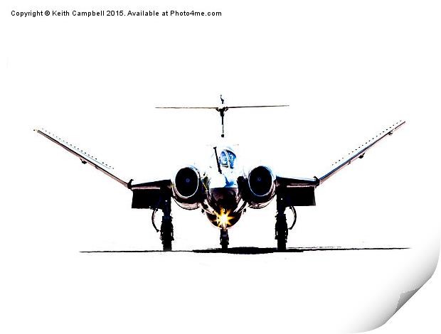  Blackburn Buccaneer taxies out Print by Keith Campbell