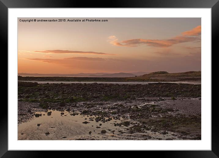  SCOTTISH SUNSET Framed Mounted Print by andrew saxton
