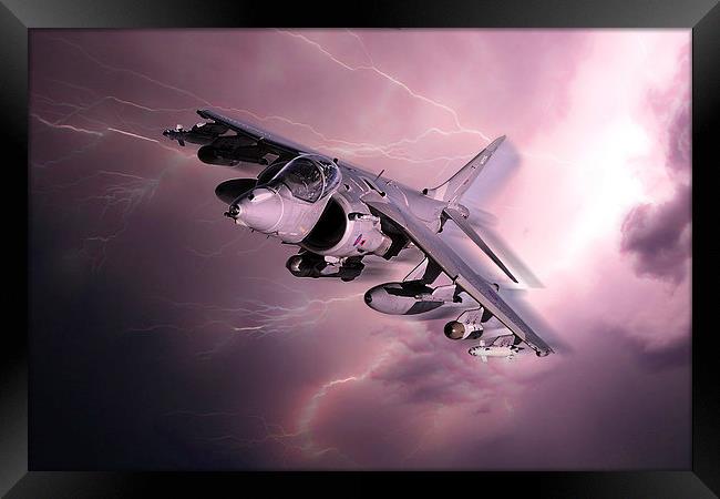Harrier Strike Framed Print by J Biggadike