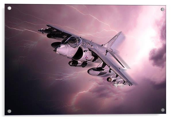 Harrier Strike Acrylic by J Biggadike