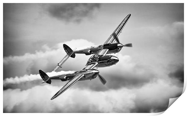  P-38 Lightning Print by Ian Merton