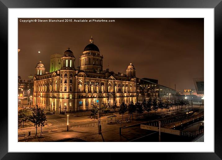  Liverpool waterfront  Framed Mounted Print by Steven Blanchard