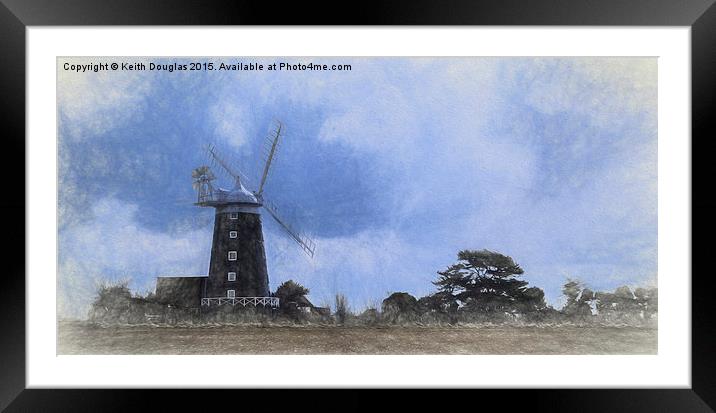  Burnham Windmill Framed Mounted Print by Keith Douglas