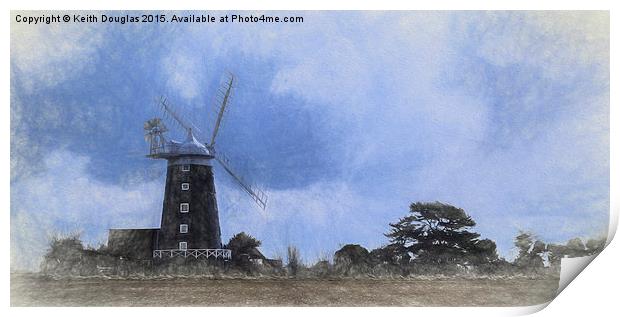  Burnham Windmill Print by Keith Douglas