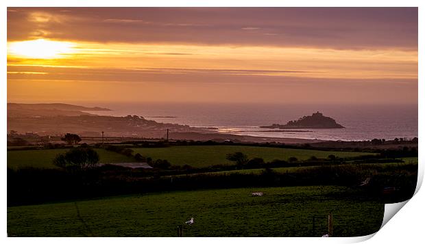  mounts bay sunrise Print by keith sutton