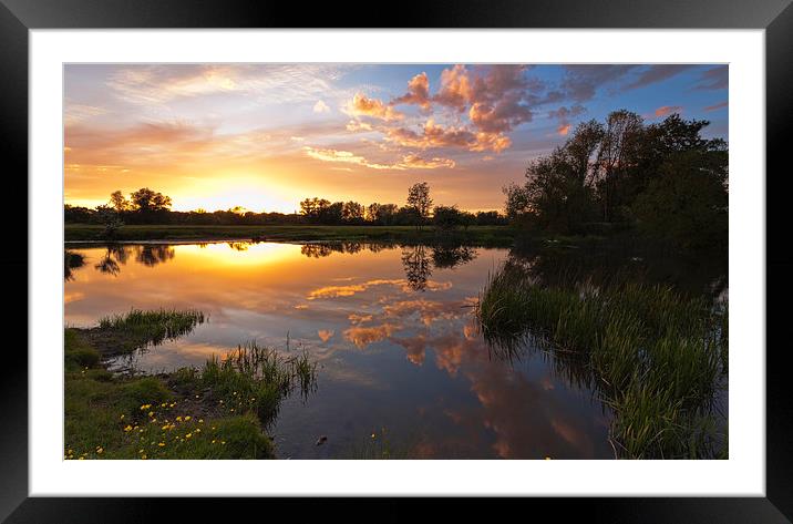  Stour Reflection Framed Mounted Print by Ian Merton