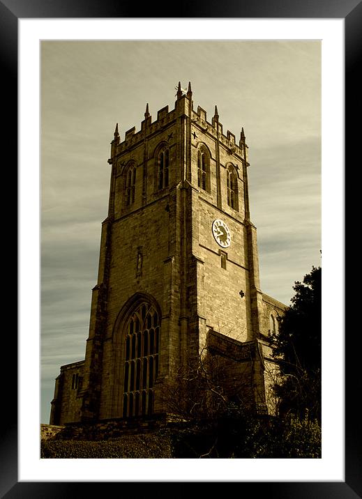 Christchurch Priory bell tower Framed Mounted Print by Chris Day