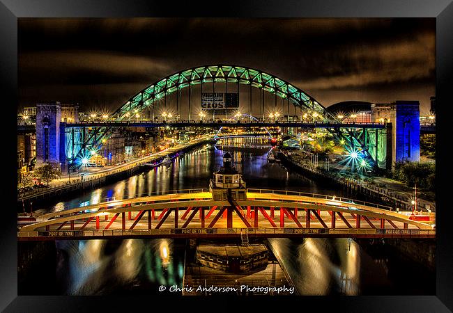  Tyne bridge Framed Print by CHRIS ANDERSON