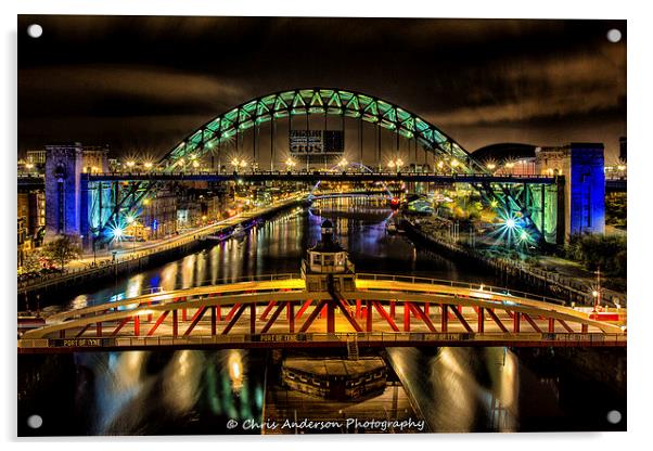  Tyne bridge Acrylic by CHRIS ANDERSON