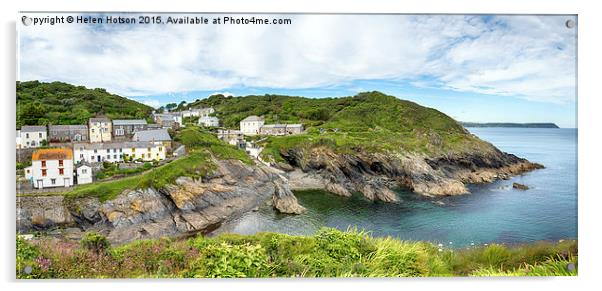 Portloe on the Cornwall Coast Acrylic by Helen Hotson